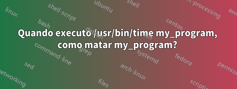 Quando executo /usr/bin/time my_program, como matar my_program?