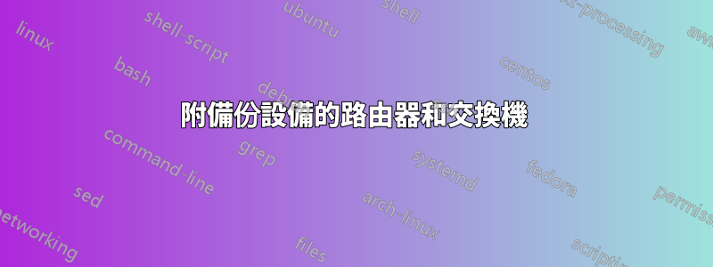 附備份設備的路由器和交換機