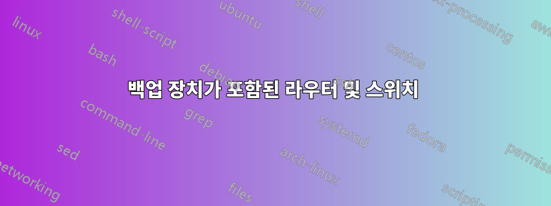 백업 장치가 포함된 라우터 및 스위치