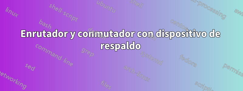 Enrutador y conmutador con dispositivo de respaldo