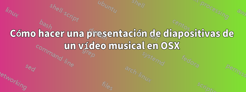 Cómo hacer una presentación de diapositivas de un vídeo musical en OSX