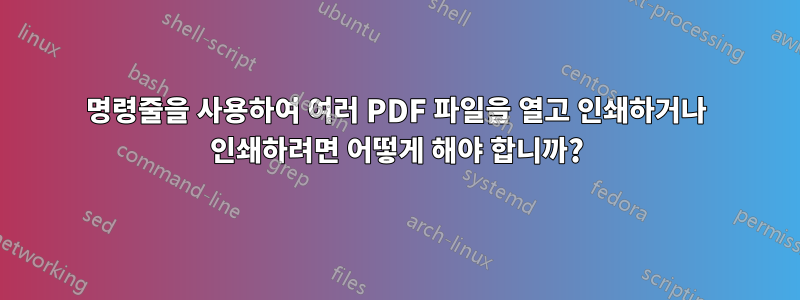 명령줄을 사용하여 여러 PDF 파일을 열고 인쇄하거나 인쇄하려면 어떻게 해야 합니까?