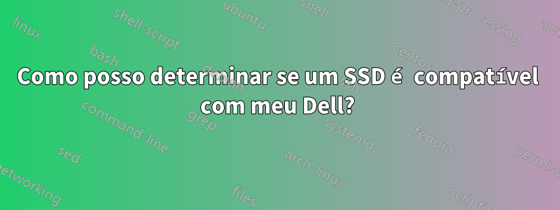 Como posso determinar se um SSD é compatível com meu Dell?