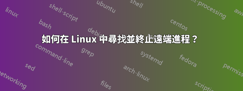 如何在 Linux 中尋找並終止遠端進程？