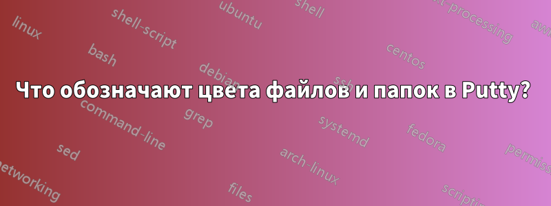 Что обозначают цвета файлов и папок в Putty?