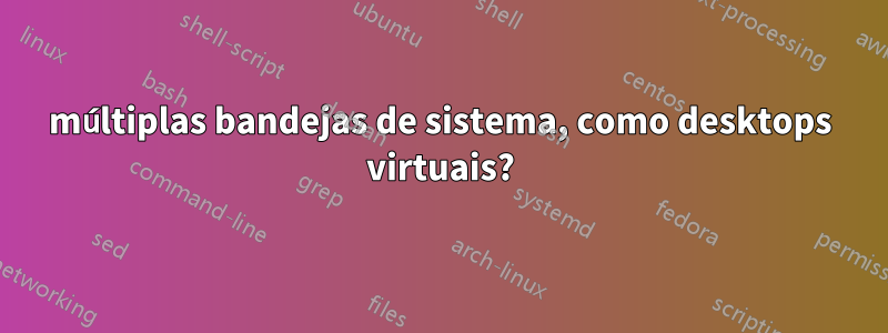 múltiplas bandejas de sistema, como desktops virtuais?