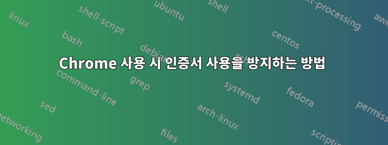 Chrome 사용 시 인증서 사용을 방지하는 방법