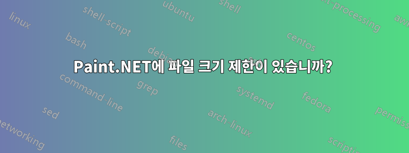 Paint.NET에 파일 크기 제한이 있습니까?