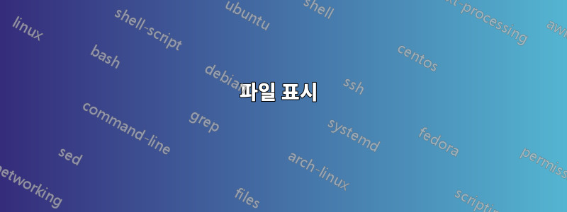 파일 표시 