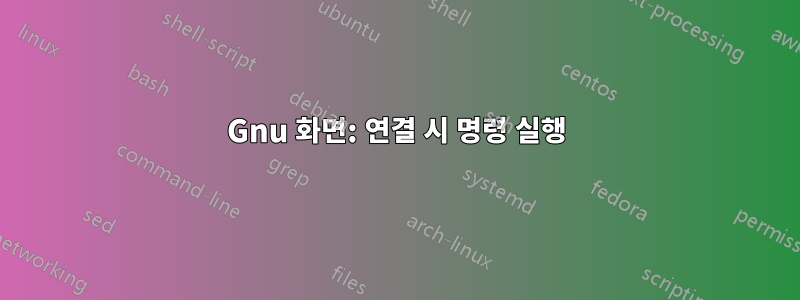 Gnu 화면: 연결 시 명령 실행