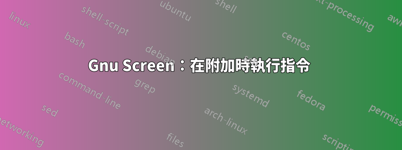 Gnu Screen：在附加時執行指令