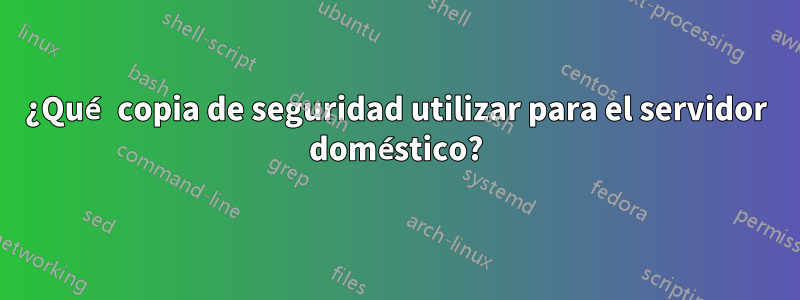 ¿Qué copia de seguridad utilizar para el servidor doméstico?