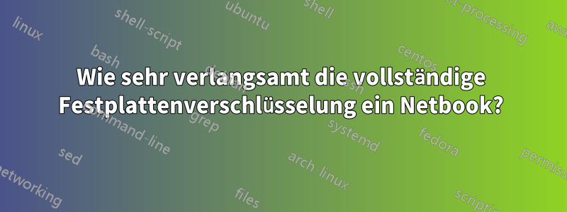 Wie sehr verlangsamt die vollständige Festplattenverschlüsselung ein Netbook?