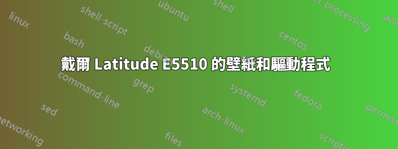 戴爾 Latitude E5510 的壁紙和驅動程式 