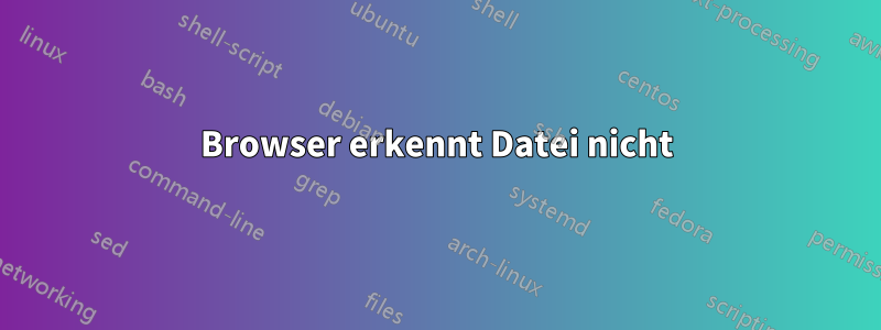 Browser erkennt Datei nicht