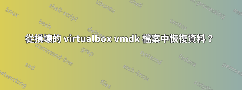 從損壞的 virtualbox vmdk 檔案中恢復資料？