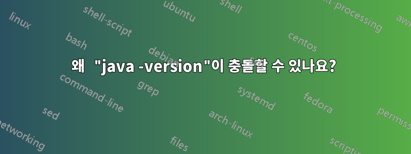 왜 "java -version"이 충돌할 수 있나요?