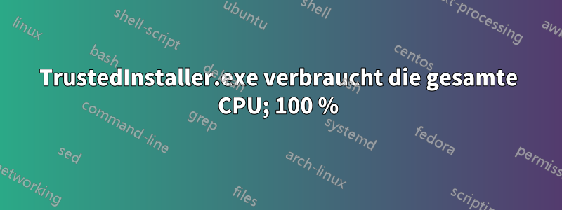 TrustedInstaller.exe verbraucht die gesamte CPU; 100 %