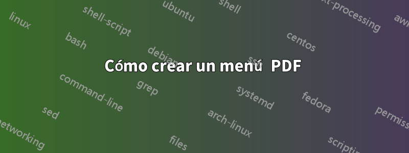 Cómo crear un menú PDF