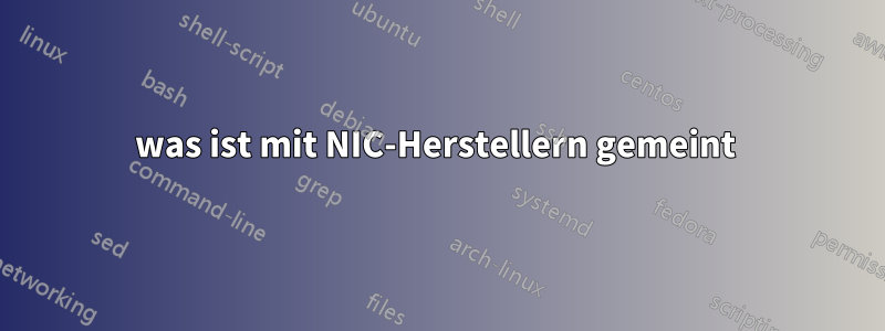 was ist mit NIC-Herstellern gemeint 