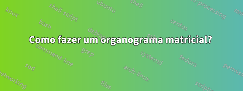 Como fazer um organograma matricial?