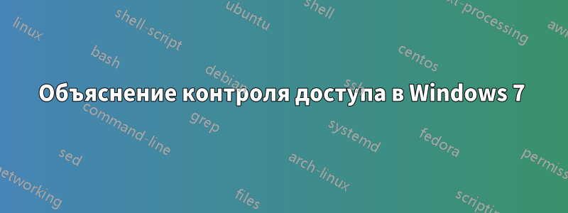 Объяснение контроля доступа в Windows 7