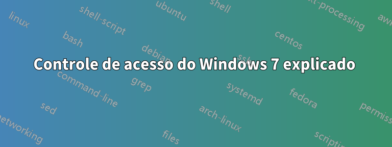 Controle de acesso do Windows 7 explicado