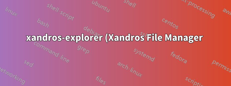xandros-explorer (Xandros File Manager) benutzerdefinierte Menüelemente