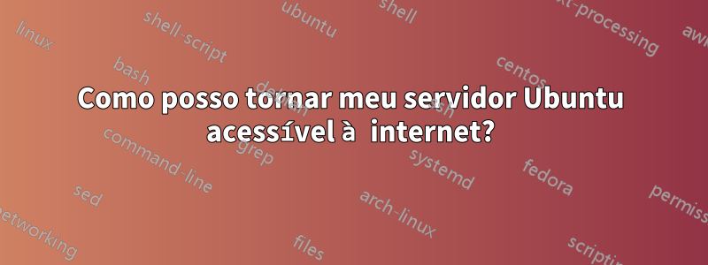 Como posso tornar meu servidor Ubuntu acessível à internet?