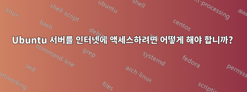 Ubuntu 서버를 인터넷에 액세스하려면 어떻게 해야 합니까?