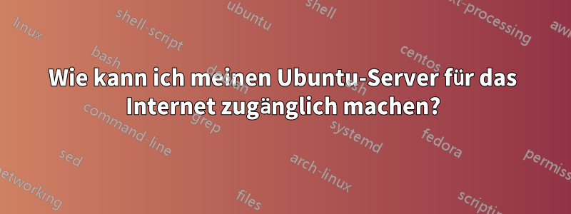 Wie kann ich meinen Ubuntu-Server für das Internet zugänglich machen?