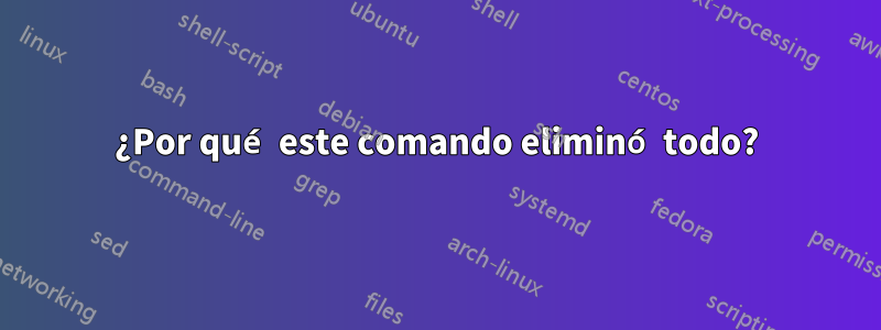 ¿Por qué este comando eliminó todo?