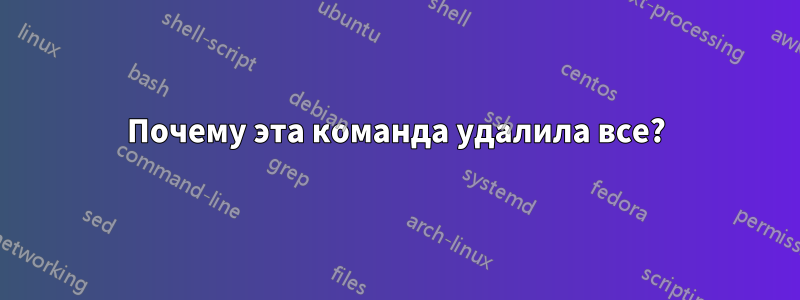 Почему эта команда удалила все?