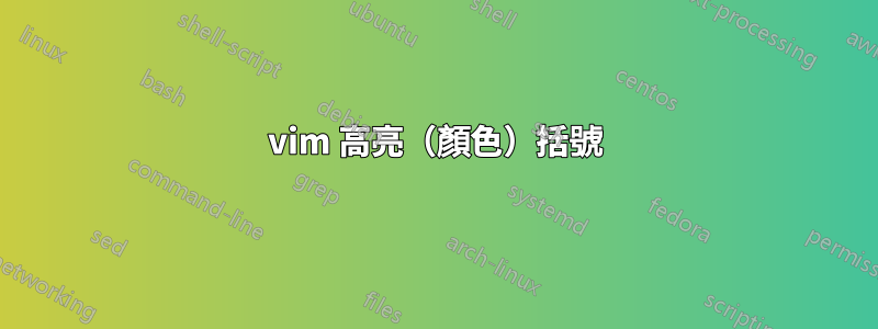 vim 高亮（顏色）括號