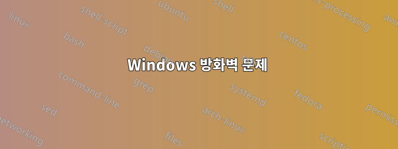 Windows 방화벽 문제