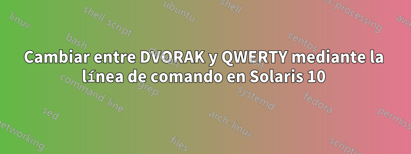 Cambiar entre DVORAK y QWERTY mediante la línea de comando en Solaris 10