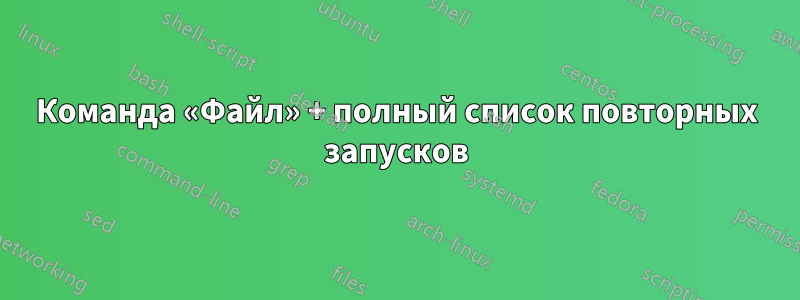 Команда «Файл» + полный список повторных запусков