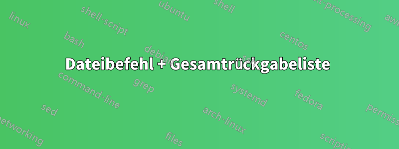 Dateibefehl + Gesamtrückgabeliste