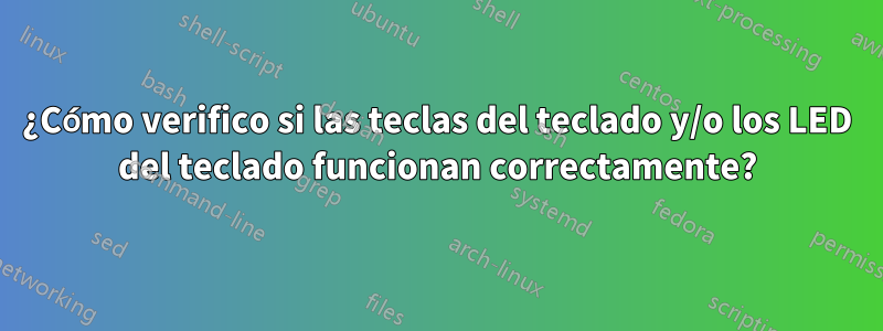 ¿Cómo verifico si las teclas del teclado y/o los LED del teclado funcionan correctamente?