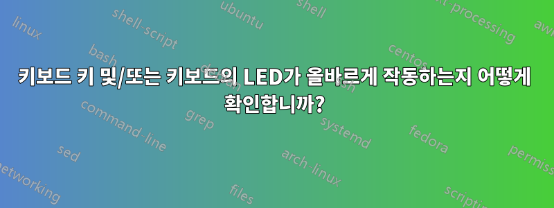 키보드 키 및/또는 키보드의 LED가 올바르게 작동하는지 어떻게 확인합니까?