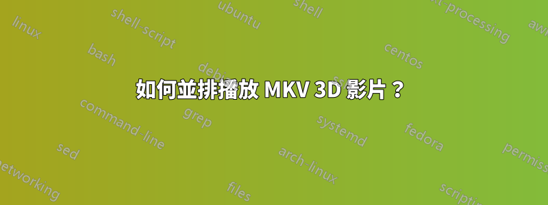 如何並排播放 MKV 3D 影片？