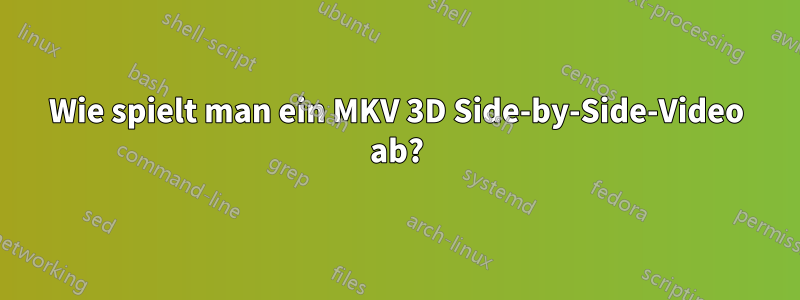 Wie spielt man ein MKV 3D Side-by-Side-Video ab?