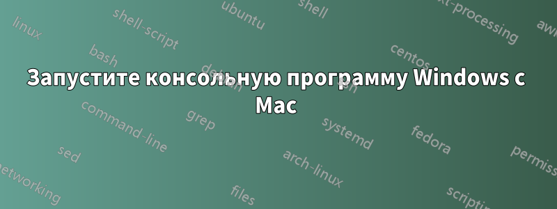 Запустите консольную программу Windows с Mac