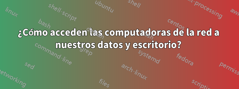 ¿Cómo acceden las computadoras de la red a nuestros datos y escritorio?