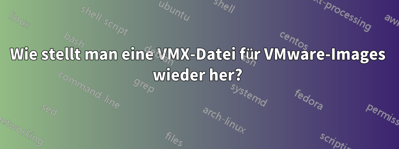 Wie stellt man eine VMX-Datei für VMware-Images wieder her?