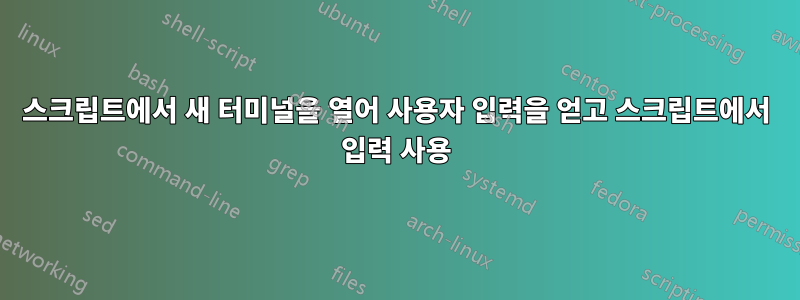 스크립트에서 새 터미널을 열어 사용자 입력을 얻고 스크립트에서 입력 사용