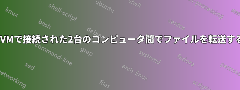 KVMで接続された2台のコンピュータ間でファイルを転送する