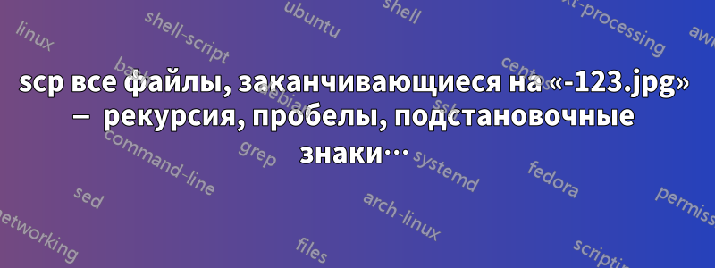 scp все файлы, заканчивающиеся на «-123.jpg» — рекурсия, пробелы, подстановочные знаки…