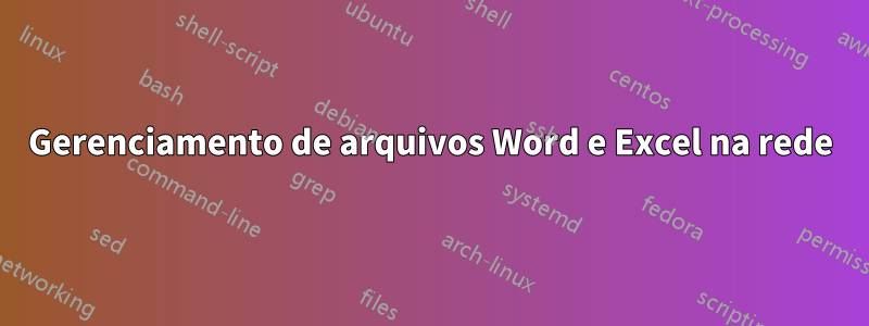 Gerenciamento de arquivos Word e Excel na rede