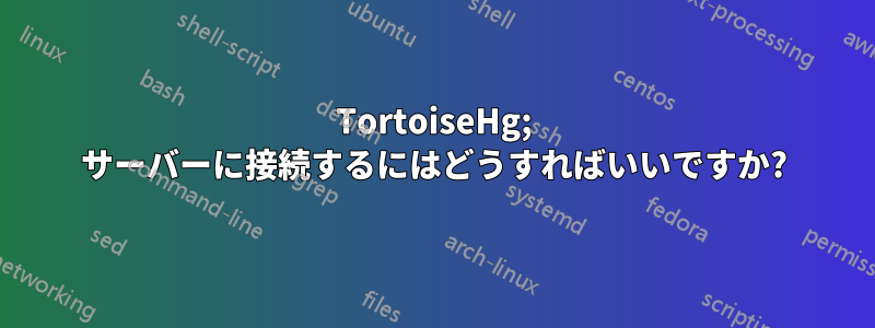 TortoiseHg; サーバーに接続するにはどうすればいいですか?